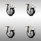 Service Caster 4 Inch 316SS Black Polyurethane Swivel Top Plate Caster Set Total Lock Brake SCC SCC-SS316TTL20S414-PPUB-BLK-4 - alternate 1